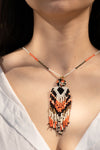 Boho Handwoven Tribal Fringe Beaded Necklace