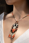 Boho Handwoven Tribal Fringe Beaded Necklace