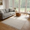 "Hand Block Printed Cotton Rug - 188x122cm"