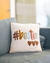 Embroidered Besties Cotton Cushion Cover