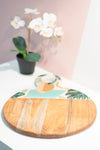Enamelled Botanical Wooden Chopping Board