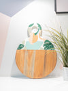 Enamelled Botanical Wooden Chopping Board