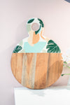 Enamelled Botanical Wooden Chopping Board