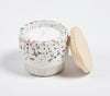 English Lavender Terrazzo Concrete Candle Jar