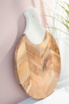 Lacquered Mango Wood & Stone Paddle Chopping Board