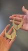 Sleek Crescent Cut Gold Brass Hoop Earrings