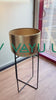 Handcrafted Large Sleek Gold Aluminium Planter with Stand