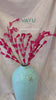 Handcrafted Eco-Friendly Shola Wood Red Flower Sticks (Set of 5)