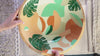 Extra-Large Serving Bowl – Handmade Mango Wood Enamelled Salad & Fruit Bowl with Tropical Forest Leaves Design