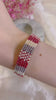 Rustic Handwoven Glass Beaded Adjustable Bracelet