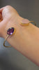 Amethyst Glass Gold-Toned Brass Bracelet