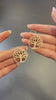 Tree of Life Cut Out Gold Brass Drop Earrings