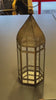 Handmade Gold Vintage Metal & Glass Candle Lantern