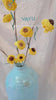 Handcrafted Eco-Friendly Shola Wood Yellow Flower Sticks (Set of 3)