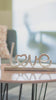 Silver Toned "Love" Decorative Sign - Handcrafted Aluminium and Mango Wood Ornament - Elegant