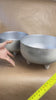 Handmade Metal Silver Planters with Small Legs (Set of 2)