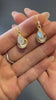 Lunar Glow Rainbow Moonstone Gold Drop Earrings