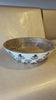 Enamelled Black and White Floral Motif Extra-Large Wooden Serving Bowl
