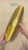 Hammered Finish Aluminium Oblong Golden Tray - 45 cm