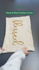 Knitted Cotton 'Blessed' Beige Lumbar Cushion Cover