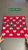 Knitted Cotton Hearts Red Cushion Cover