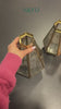 Handmade Metal & Glass Abstract Geometric Candle Lantern (Set of 2)