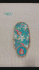 Enamelled Floral Wooden Serving Platter - 43 x 10 x 3 cm
