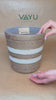 Bohemian Round Braided Jute Planter with Plastic Liner