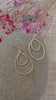 Teardrop Double Hoop Brass Gold Earrings