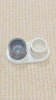 Hand-Turned Black & White Marble Condiments Serving Set of 2 with Stand