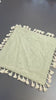 Solid Tasselled Pastel Sage Green Cotton Cushion Cover