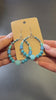 Turquoise Blue Glass Beaded Hoop Earrings