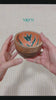 Tropical Leaves Orange Enamelled & Turned Mango Wood Bowl
