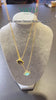 Dual Gemstone Black and Turquoise Layered Gold Brass Necklace