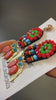 Boho Tribal Feather Glass Beaded Drop Earrings