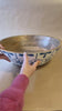 Enamelled Blue Floral Hexagon Extra-Large 40 cm Wooden Bowl