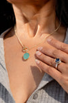 Turquoise Aqua Calci - Natural Healing Gemstone Pendant Necklace
